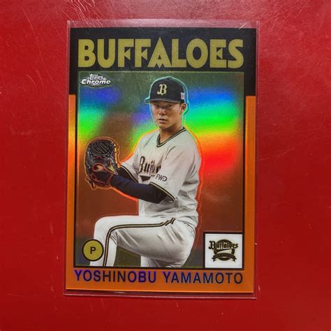 Yahooオークション 2021 Topps Chrome Npb 山本由伸 1986インサート