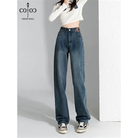 Jual Coco Trend Soul Jeans Biru Retro Highwaist Kulot Celana Jeans