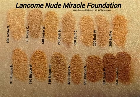 Lancome Nude Miracle Foundation Review Swatches Of Shades