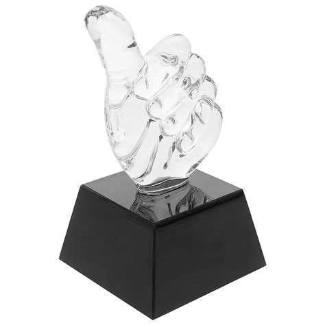GOOHOCHY Crystal Trophy Award Blank Winner Trophy Thumbs Up Award For