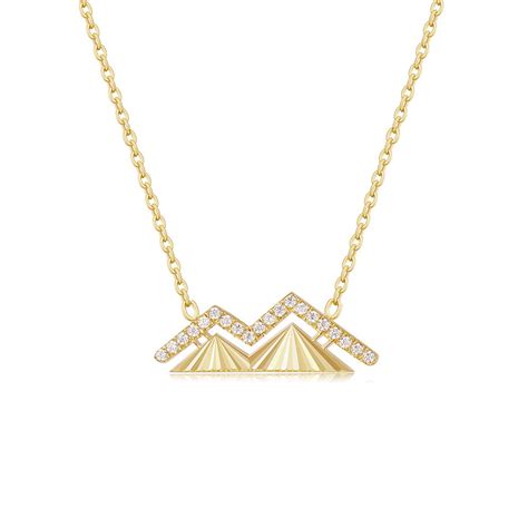 Stylish Mountain Necklace With Zircon