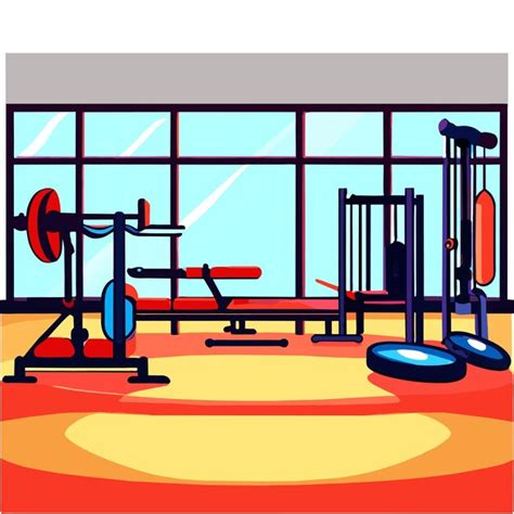 Premium Vector Gym Room With Gym Equipment