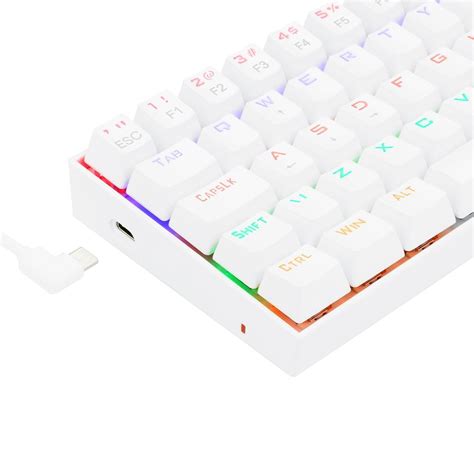 Teclado Mec Nico Gamer Redragon Lakshmi Lunar White Rainbow Patoloco