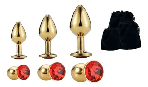 Kit De Plug Anal Met Lico Con Gema Butt Plugs Diamond Joya Meses