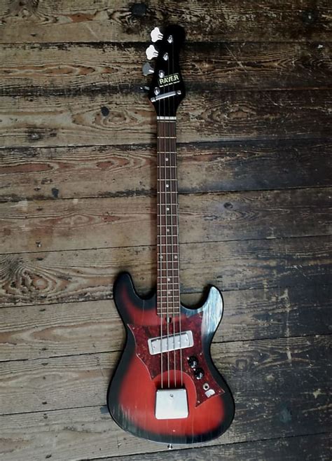 Raver Bass 60 S 70 S Sunburst Teisco Kawai Mij Reverb