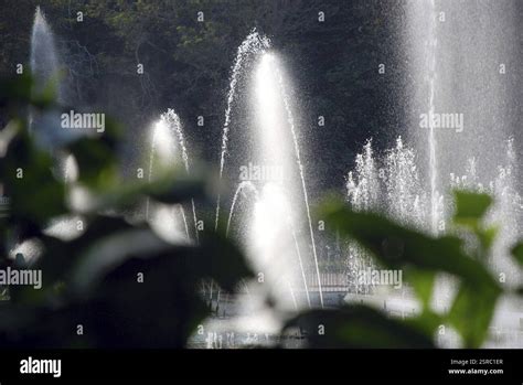 Fountain In Brindavan Vrindavan Garden Mysore Karnataka India Asia