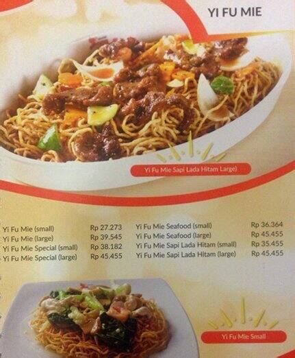 Menu At Bakmi Naga Restaurant Jakarta Carrefour M T Haryono