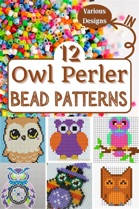 12 Cute Owl Perler Beads In Various Designs Diy Crafts