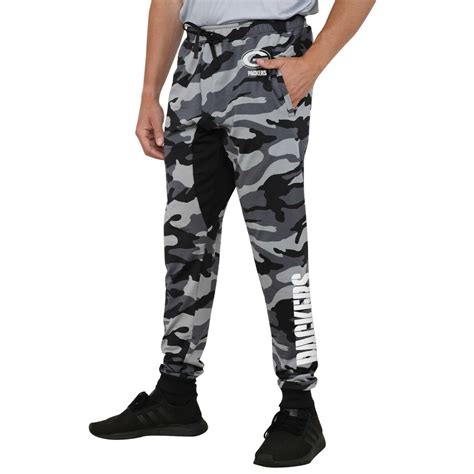 Green Bay Packers Nfl Camo Jogger Pants Black Trc Inc Sports