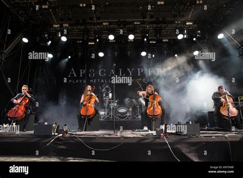 Norway, Tonsberg – July 12, 2017. The Finnish cello metal band ...