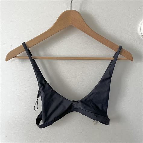 ZAFUL BIKINI TOP Kinda Skimpy But Cute Blueish Gray Depop