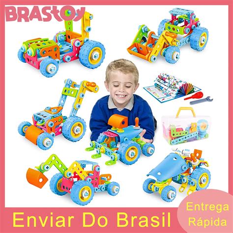 Brastoy Brinquedo De Blocos De Constru O Montados Ve Culo De