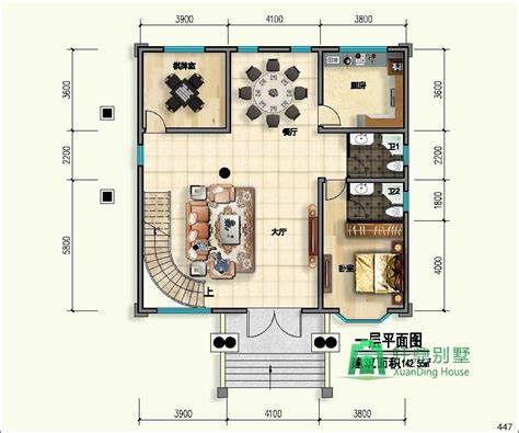 占地160㎡二层复式别墅设计图，小户型复式别墅，布局合理 轩鼎房屋图纸