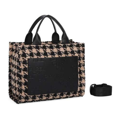 Bolso Cacharel Con Estampado Pata De Gallo Black Latte