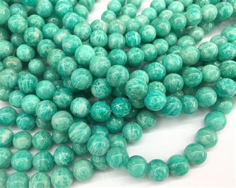 Natural Russian Amazonite Green Amazonite Gemstone Beads Etsy