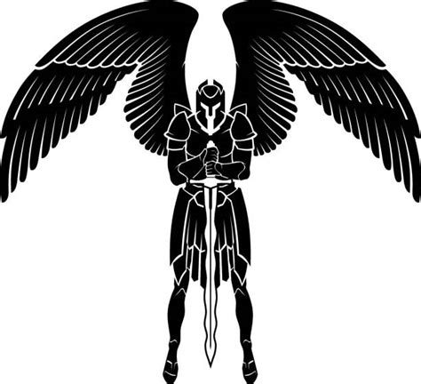1100 Angel With Sword Stock Illustrations Royalty Free Vector