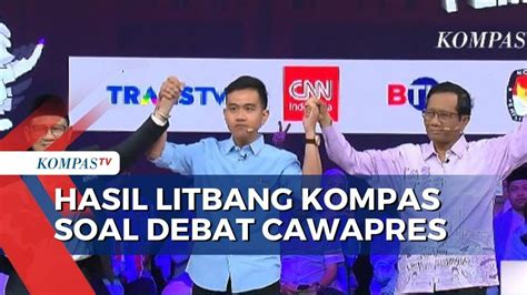 Jajak Pendapat Litbang Kompas Usai Debat Cawapres 11 3 Persen