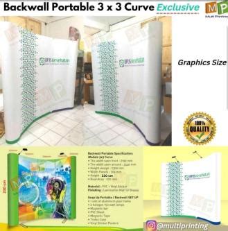 Backdrop Portable 3x3 Backwall Portable 3x3 Pop Up Backwall Jakarta