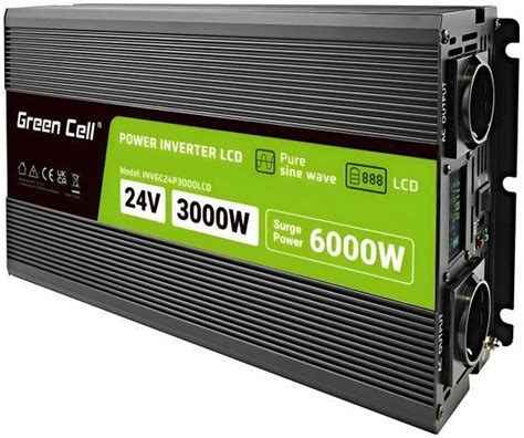 Przetwornica napięcia Green Cell PowerInverter 24 V 3000W 60000W czysty