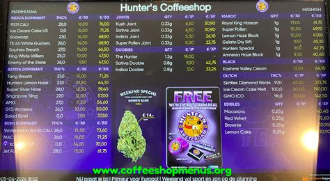 Hunter's Mercatorsquare Latest Menu - coffeeshopmenus.org