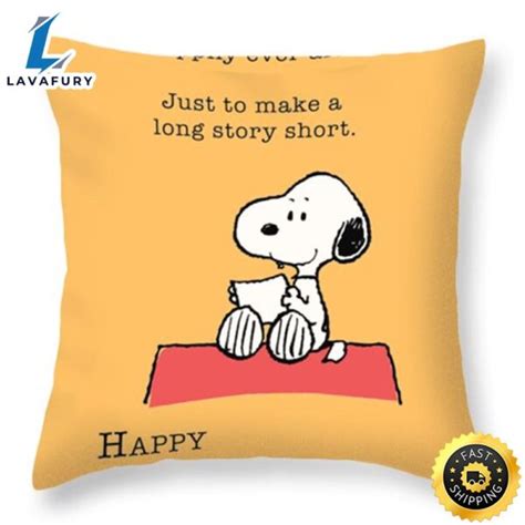 Snoopy Anniversary Throw Pillow Lavafury