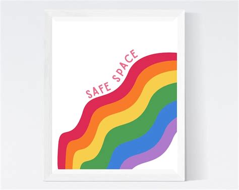 Safe Space Sign LGBT Art & Posters Inclusive Classroom Decor Counselor ...