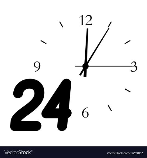 Number 24 On The Background Of The Dial Royalty Free Vector