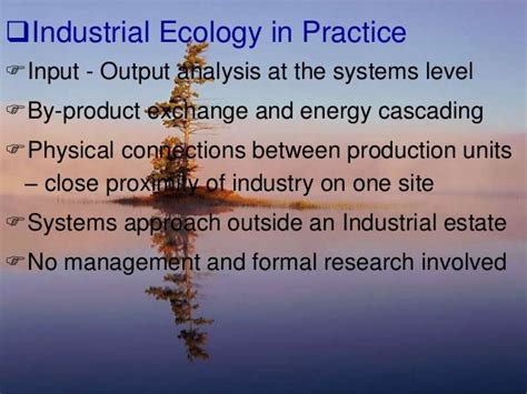 Environment industrial ecology