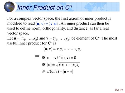 PPT Chapter 7 Inner Product Spaces PowerPoint Presentation Free