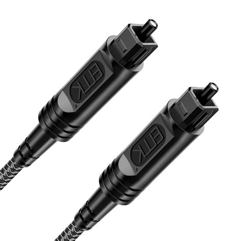 Emk Optical Audio Cable Optical Cable Nylon Braided Digital Fiber Optic Toslink Cable For Sound