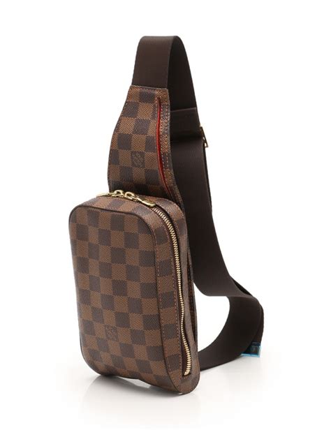 ルイヴィトン Louis Vuitton ボディバッグ ジェロニモス ダミエエベヌ 茶 N51994 Pvc レザー メンズ レディース