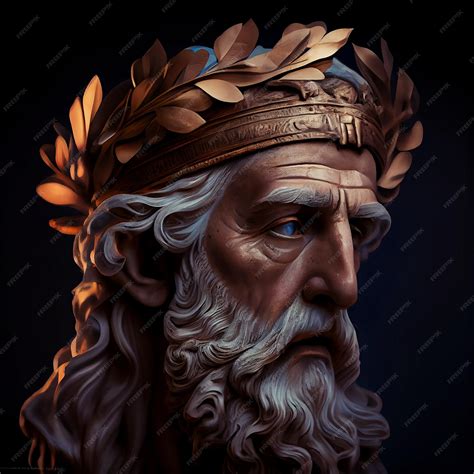 premium photo ancient greek  guy statue