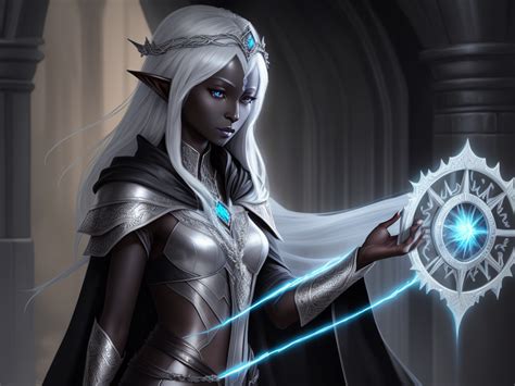 P Image Solo Female Drow Elf Scholar Sensual Black