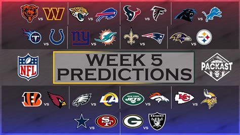 Nfl 2024 Week 5 Predictions - Peg Shaylynn