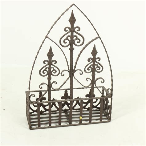 Arched Scroll Motif Metal Wall Hanging Shelf | EBTH