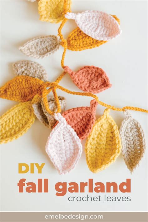 Diy fall garland crochet leaves – Artofit