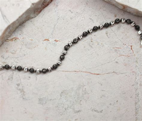 Black and Silver Beaded Bracelet - Best of Everything | Online Shopping