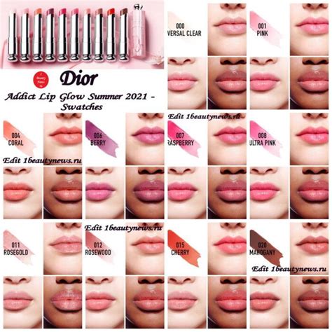 Новые блески бальзамы для губ Dior Addict Lip Glow Summer 2021 полная