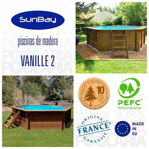 Piscina de madera Gre Sunbay Vanille 2 Ø400x119 Poolaria