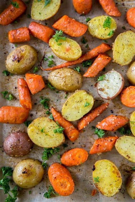 Easy Oven Roasted Potatoes And Carrots Spoonful Of Flavor