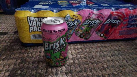 Brisk Strawberry Melon Iced Tea Fl Oz Can Sip N Review Youtube