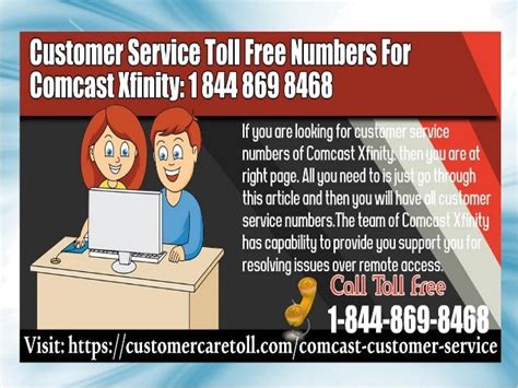 Customer Service Toll Free Numbers For Comcast Xfinity: 1 844 869 8468