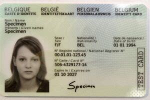 Belgian Id Card Original Documents Services