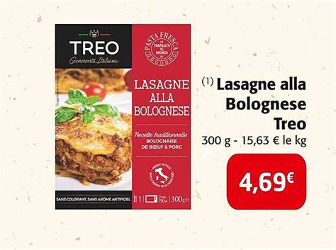 Promo Lasagne Alla Bolognese Treo Chez Colruyt Icatalogue Fr