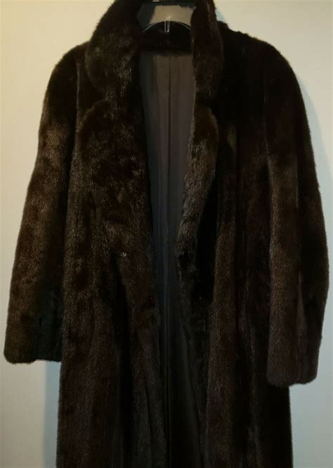 Vintage Neiman Marcus Full Length Brown Mink Fur Coat Gem