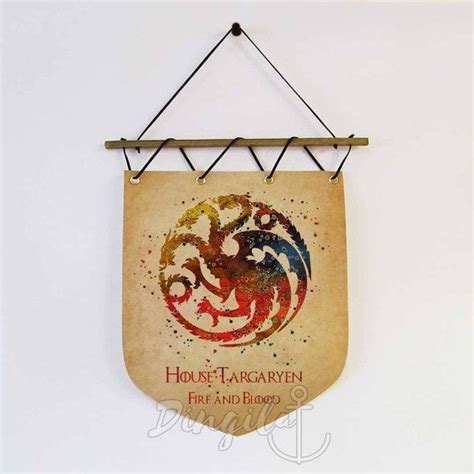 Game of Thrones Sigil House Targaryen Banner, Watercolor House ...