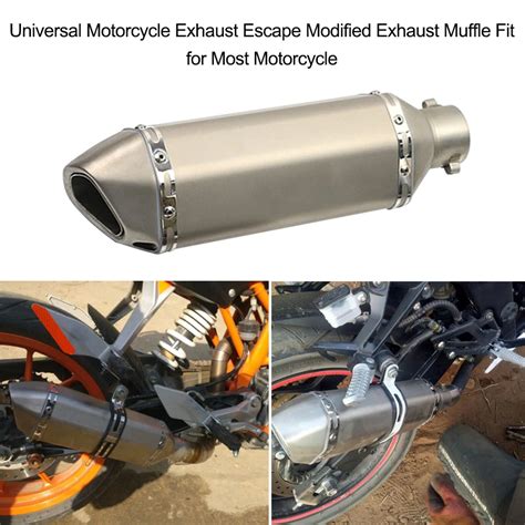 Mm Stainless Steel Universal Motorcycle Exhaust Escape Modified