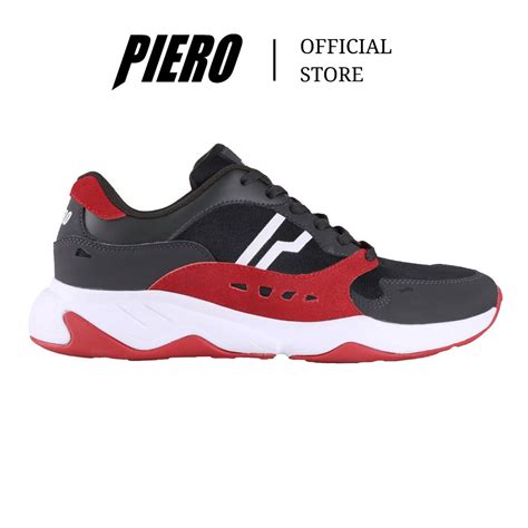 Jual Piero Sepatu Sneakers Pria Ergo Grey P Shopee Indonesia