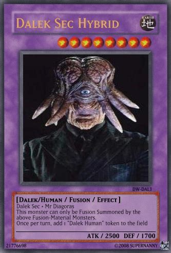 YGO card - Dalek Sec Hybrid by supernanny191 on deviantART