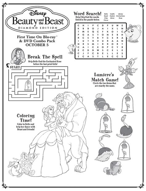 Printable Disney Activity Sheets